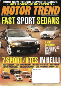 MOTOR TREND 1999 NOV - C5-R, 911 TURBO, BOXSTER, SSU